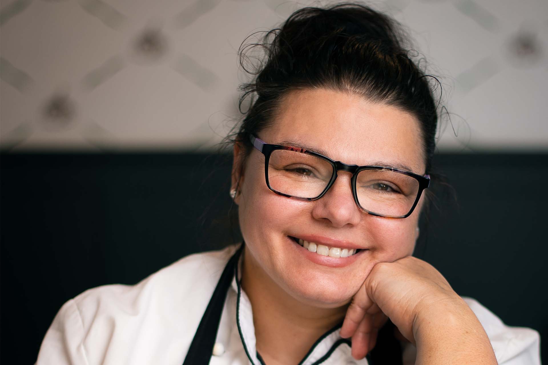 Rhebokskloof executive chef Belinda Ferus in a portrait in the Rhebok restaurant to discuss food and wine pairings for winter