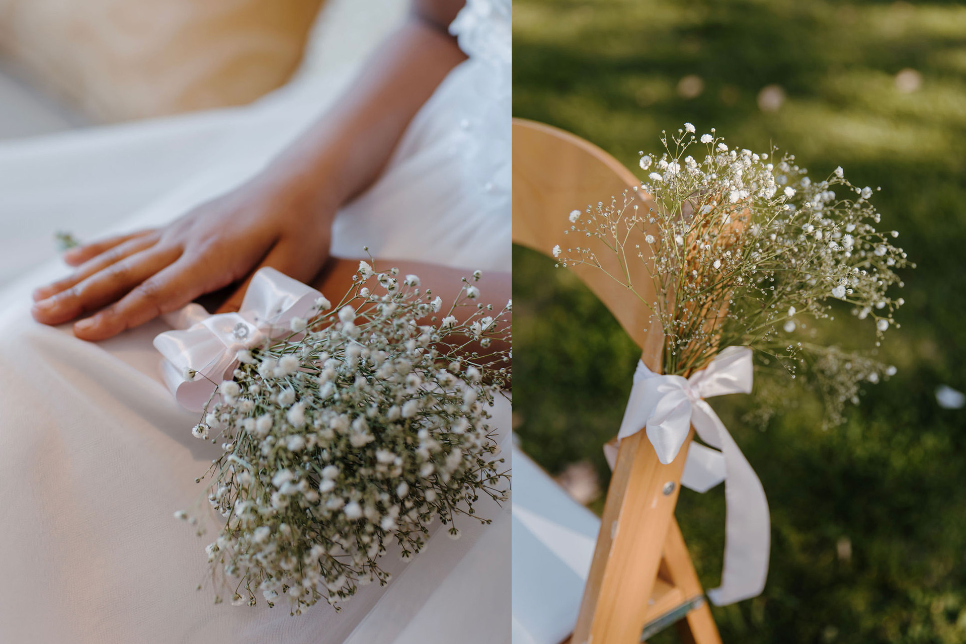 scenes of baby's breath flowers used at a Rhebokskloof winter wedding held in August at the estate in Paarl.